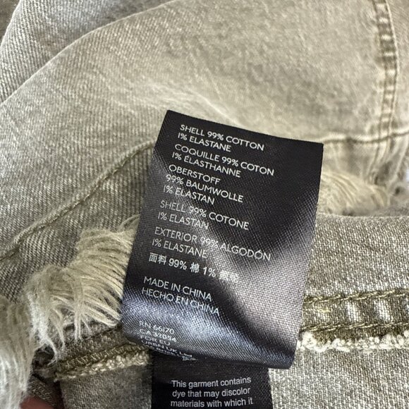 Free People Harley Military Jean Jacket Womens Size XS Army Olive Green Stretch‎ - Picture 10 of 11